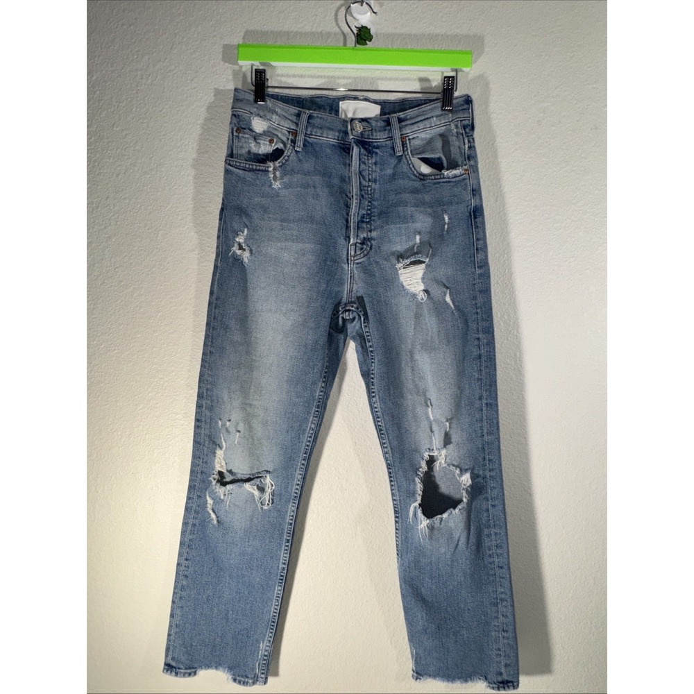 MOTHER Superior The Tomcat Ankle Jeans 29‎ Quite Contrary High Rise Distressed